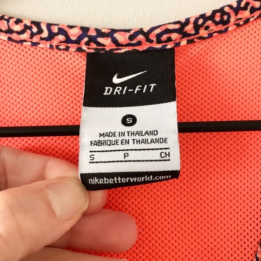 Nike Dry Fit Orange and Navy Tank in Animal Print - Size S - Picture 5 of 7
